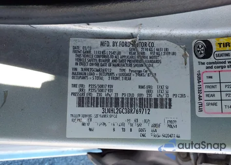 2011 Lincoln Mkz z USA, uszkodzony, nr VIN 3LNHL2GC3BR769712